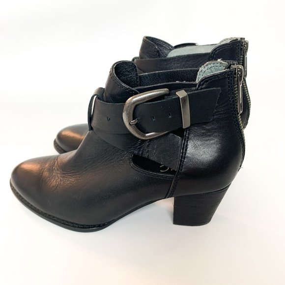 Vionic rory black leather buckle moto boot 6 - Picture 4 of 8
